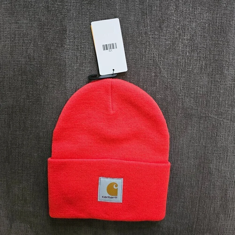 Carhartt Unisex Cuffed Watch Beanie Acrylic Knit Bittersweet One Size